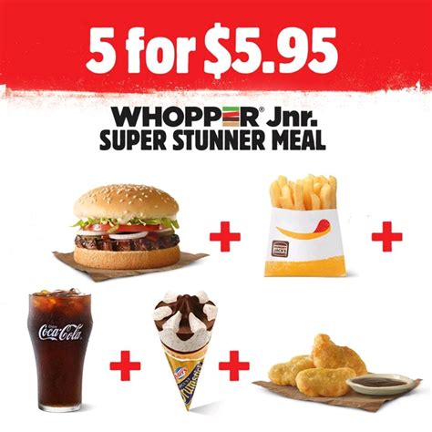 super stunner meal|DEAL: Hungry Jack's 5 for $6.95 Super Stunner  .